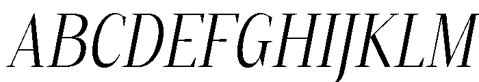 Gretha Serif Light Cond Ita Font UPPERCASE