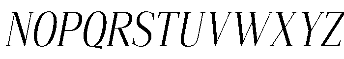 Gretha Serif Light Cond Ita Font UPPERCASE