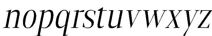 Gretha Serif Light Cond Ita Font LOWERCASE