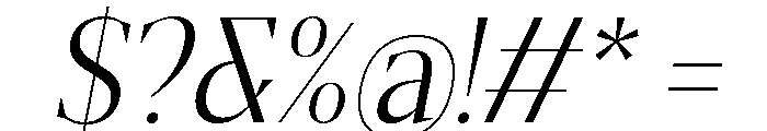 Gretha Serif Light SemiCond Ita Font OTHER CHARS
