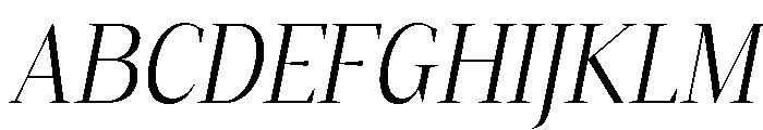 Gretha Serif Light SemiCond Ita Font UPPERCASE