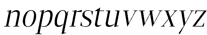Gretha Serif Light SemiCond Ita Font LOWERCASE