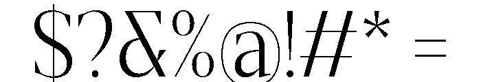 Gretha Serif Light SemiCond Font OTHER CHARS