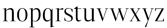 Gretha Serif Light SemiCond Font LOWERCASE