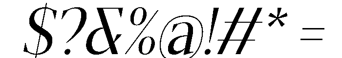 Gretha Serif SemiCond Ita Font OTHER CHARS