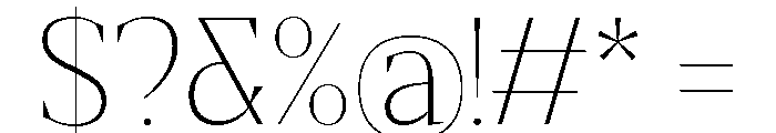 Gretha Serif Thin Font OTHER CHARS