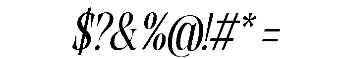Grevila Italic Font OTHER CHARS