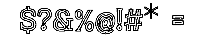Gridline_Outline Font OTHER CHARS