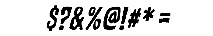Grimzo Italic Font OTHER CHARS