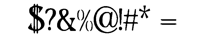 Gritor Regular Font OTHER CHARS