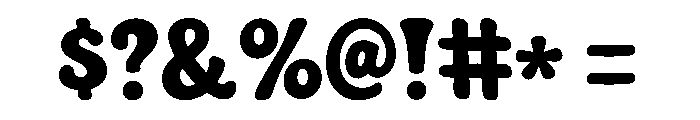 Groovy Chunky Font OTHER CHARS