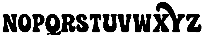 Groovy Chunky Font LOWERCASE