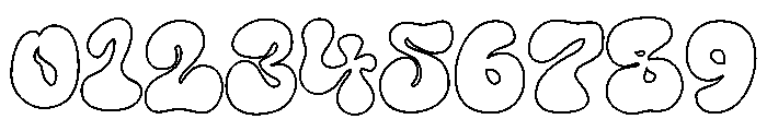 Groovy Ghoul Outline Regular Font OTHER CHARS