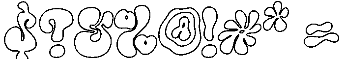 Groovy Ghoul Outline Regular Font OTHER CHARS