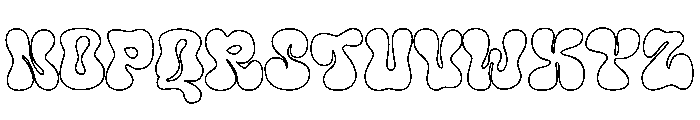 Groovy Ghoul Outline Regular Font UPPERCASE