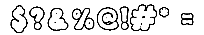 Groovy Pop Soda Outline Font OTHER CHARS