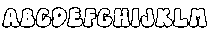Groovy Pop Soda Outline Font UPPERCASE