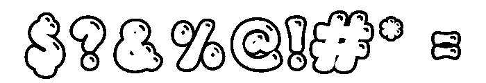 Groovy Pop Soda OutlineShine Font OTHER CHARS