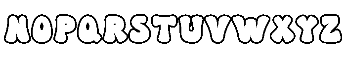 Groovy Pop Soda Outline Font LOWERCASE