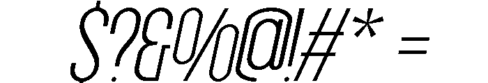 Grotap Thin Italic Font OTHER CHARS