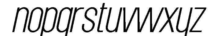 Grotap Thin Italic Font LOWERCASE