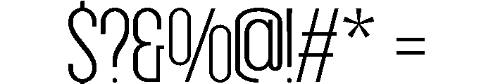 Grotap Thin Font OTHER CHARS