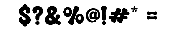 Grove Chunky Font OTHER CHARS