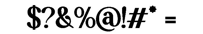 Grove Peach Regular Font OTHER CHARS
