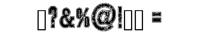 Grunge Alphabet Regular Font OTHER CHARS