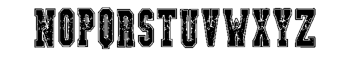 Grunge Alphabet Regular Font UPPERCASE