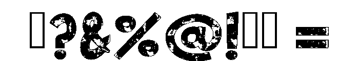 Grunge Blast Regular Font OTHER CHARS