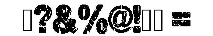 Grunge Bold X Regular Font OTHER CHARS