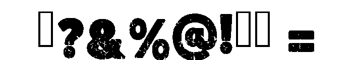 Grunge Monster Regular Font OTHER CHARS