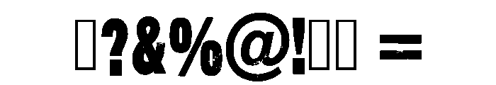 Grunge Project Regular Font OTHER CHARS