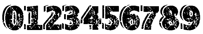 Grunge Shadow Regular Font OTHER CHARS