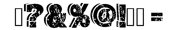 Grunge Shadow Regular Font OTHER CHARS