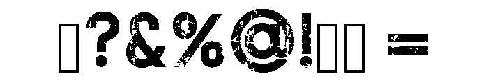 Grunge Society Regular Font OTHER CHARS