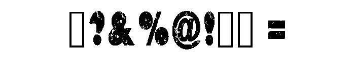 Grunge Studio Regular Font OTHER CHARS