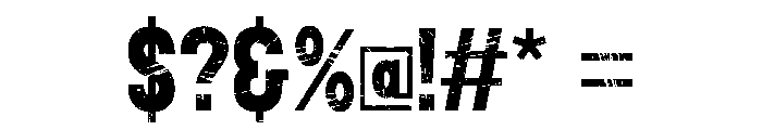 Grunge Style Font OTHER CHARS