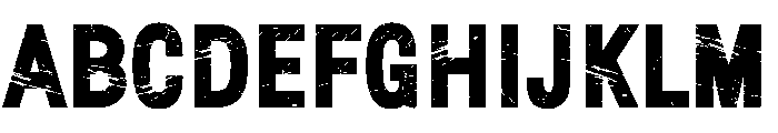 Grunge Style Font UPPERCASE