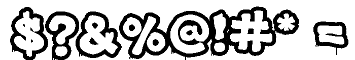 Gruze Outlinedrip Outlinedrip Font OTHER CHARS