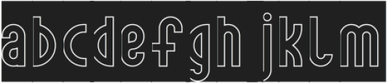 GRACIOUS HOST-Hollow-Inverse otf (400) Font LOWERCASE