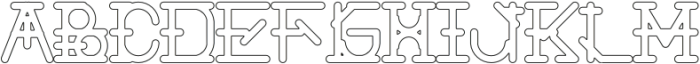 GRAYN Bold Outline otf (700) Font UPPERCASE