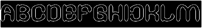 GREEN BEAN-Hollow-Inverse otf (400) Font UPPERCASE