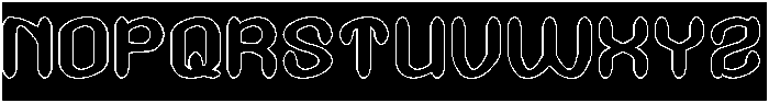 GREEN BEAN-Hollow-Inverse otf (400) Font UPPERCASE
