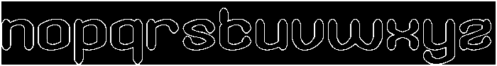 GREEN BEAN-Hollow-Inverse otf (400) Font LOWERCASE