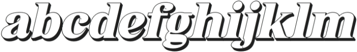 Grabag Italic Free otf (400) Font LOWERCASE