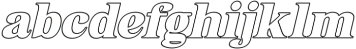 Grabag Italic Outline otf (400) Font LOWERCASE
