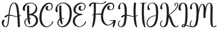 Graceful Bright Regular otf (400) Font UPPERCASE