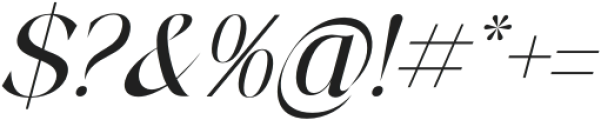 Graditen Italic otf (400) Font OTHER CHARS
